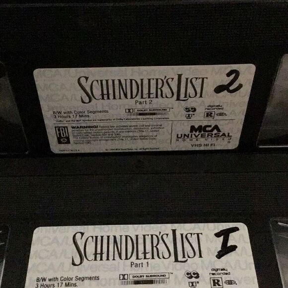 Schindler’s list Two VHS tapes in original pack  - Picture 6 of 6